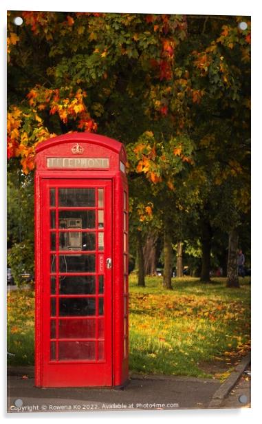 English Park in Autumn  Acrylic by Rowena Ko