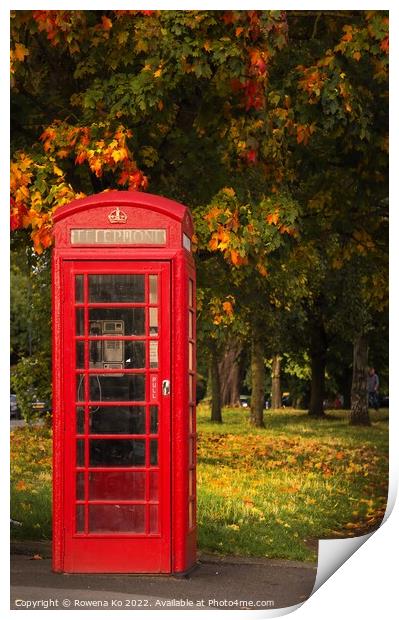 English Park in Autumn  Print by Rowena Ko