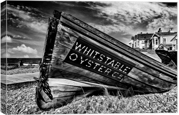 Whitstable Oyster Company Boat Canvas Print by John B Walker LRPS