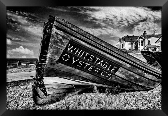 Whitstable Oyster Company Boat Framed Print by John B Walker LRPS