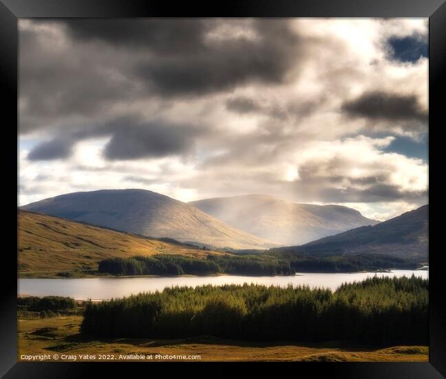 Light on Loch Tulla Scotland. Framed Print by Craig Yates