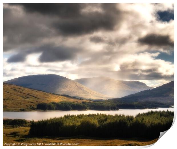 Light on Loch Tulla Scotland. Print by Craig Yates