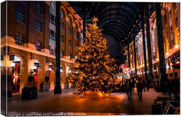 Christmas at Hays Galleria Canvas Print by Adam Cooke