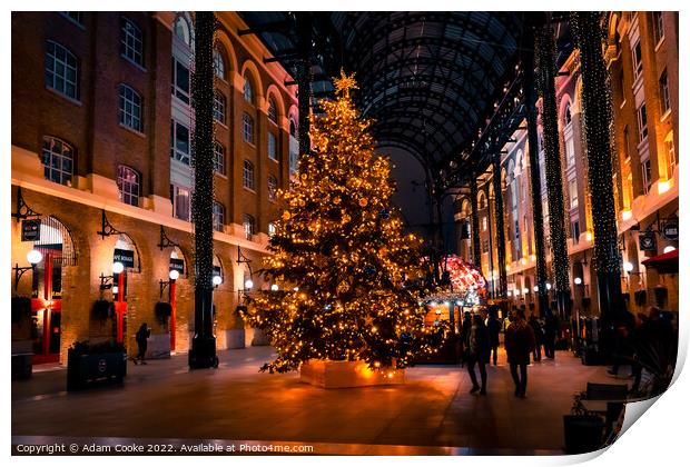 Christmas at Hays Galleria Print by Adam Cooke
