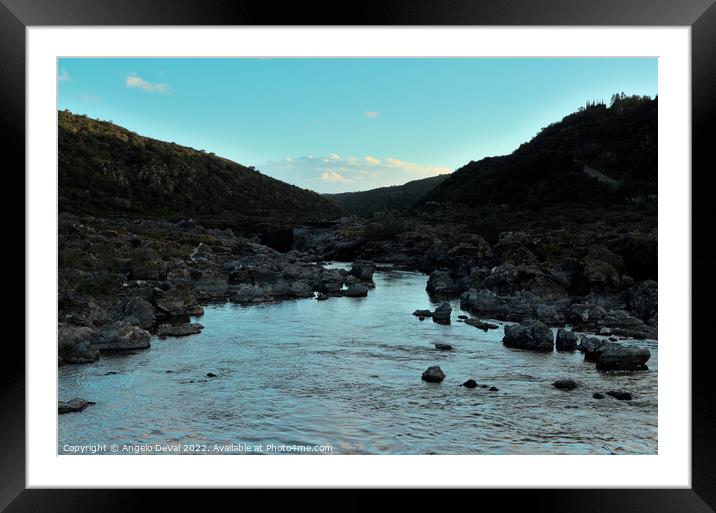 Guadiana River in Pulo do Lobo Framed Mounted Print by Angelo DeVal