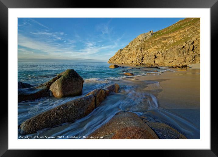 Portheras Cove Framed Mounted Print by Mark Bowman
