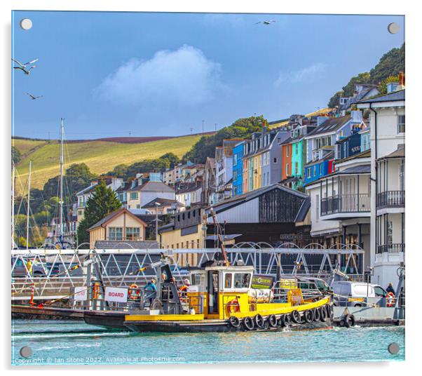 Dartmouth to Kingswear Ferry  Acrylic by Ian Stone