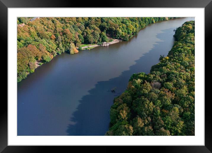 Newmillerdam From The Air  Framed Mounted Print by Apollo Aerial Photography