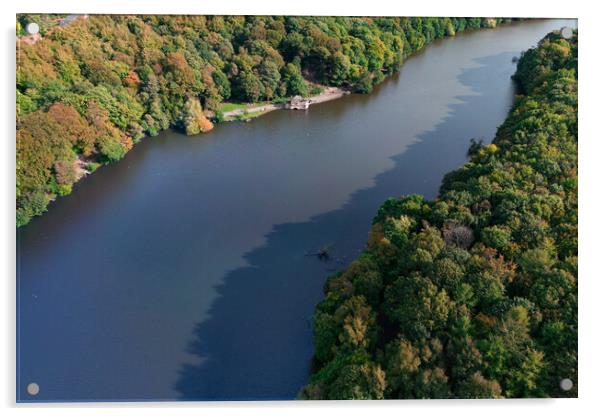 Newmillerdam From The Air  Acrylic by Apollo Aerial Photography
