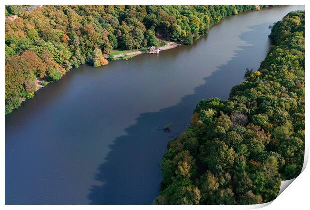 Newmillerdam From The Air  Print by Apollo Aerial Photography