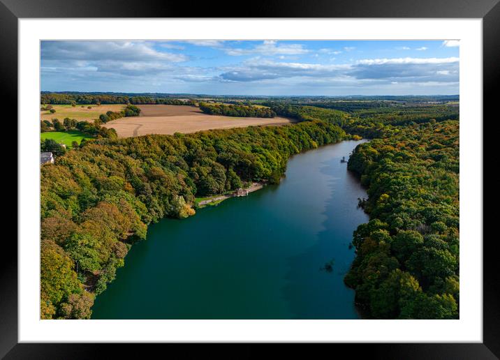 Newmillerdam From The Air Framed Mounted Print by Apollo Aerial Photography