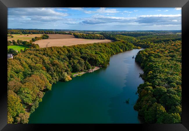 Newmillerdam From The Air Framed Print by Apollo Aerial Photography