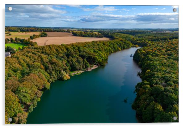 Newmillerdam From The Air Acrylic by Apollo Aerial Photography