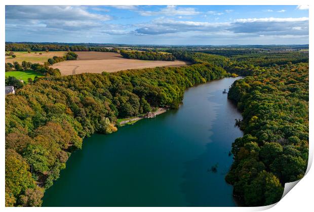 Newmillerdam From The Air Print by Apollo Aerial Photography