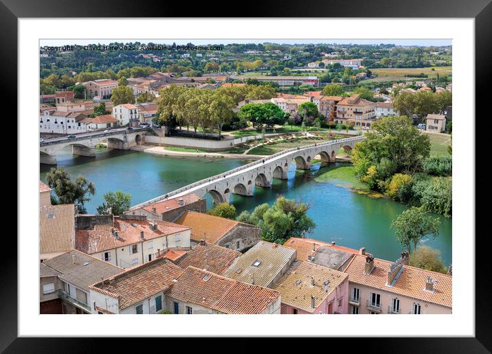 Pont Vieux, Beziers Framed Mounted Print by David Hare