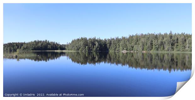 Lake Aras, near Urshult, Sweden Print by Imladris 
