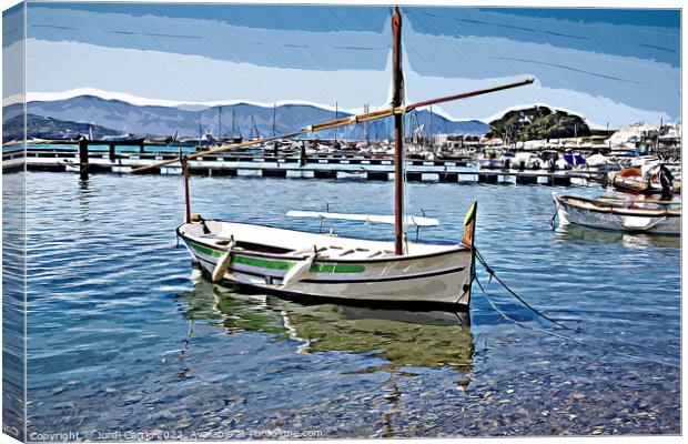 Typical fishing boat - CR2205-7701-WAT Canvas Print by Jordi Carrio
