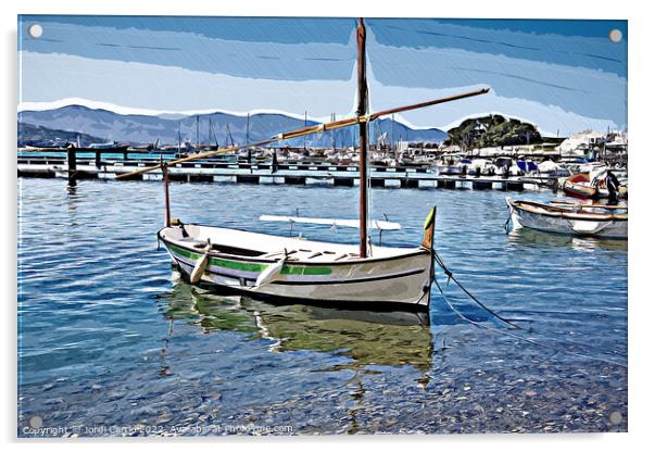 Typical fishing boat - CR2205-7701-WAT Acrylic by Jordi Carrio
