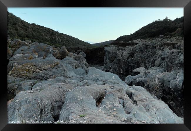 Pulo do Lobo Geologic View. Alentejo Framed Print by Angelo DeVal