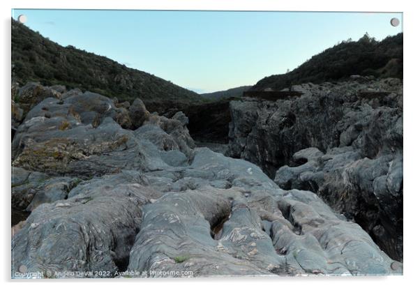 Pulo do Lobo Geologic View. Alentejo Acrylic by Angelo DeVal