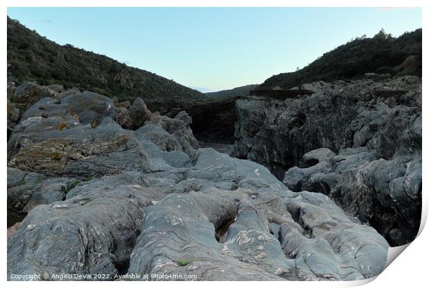 Pulo do Lobo Geologic View. Alentejo Print by Angelo DeVal