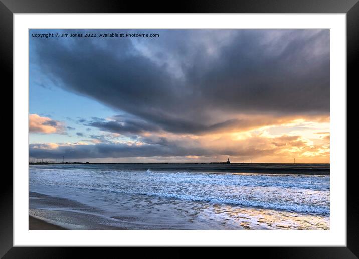 Daybreak over the North Sea Framed Mounted Print by Jim Jones