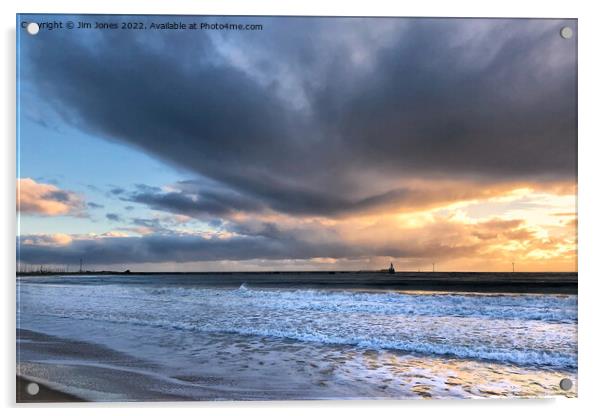 Daybreak over the North Sea Acrylic by Jim Jones