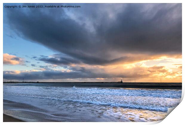 Daybreak over the North Sea Print by Jim Jones
