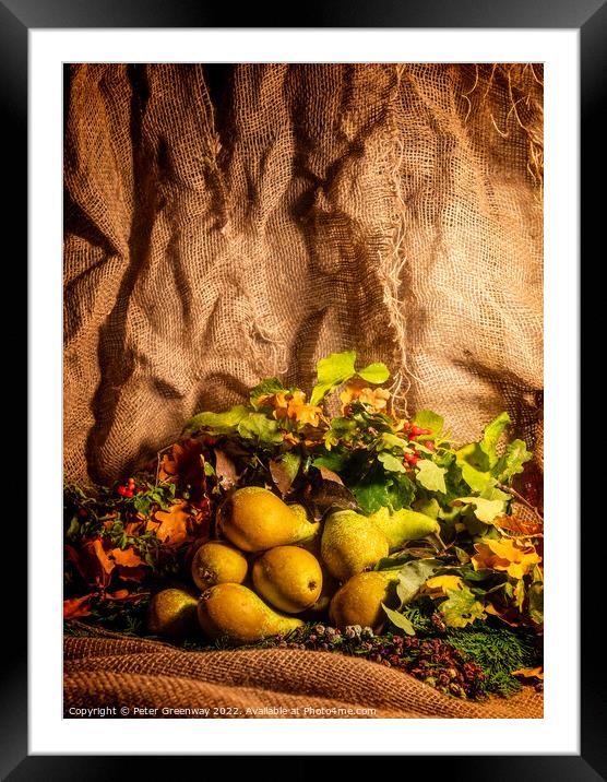 Autumn Harvest Festival Still Life Scene Framed Mounted Print by Peter Greenway