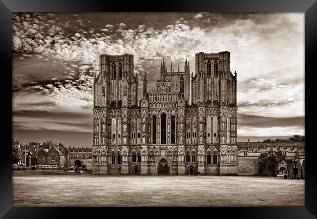 Wells Cathedral  Framed Print by Darren Galpin