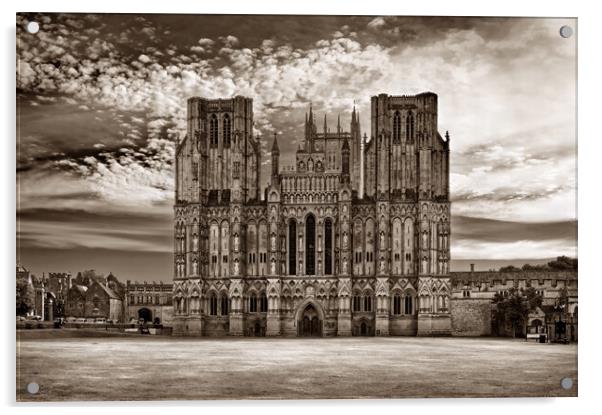 Wells Cathedral  Acrylic by Darren Galpin
