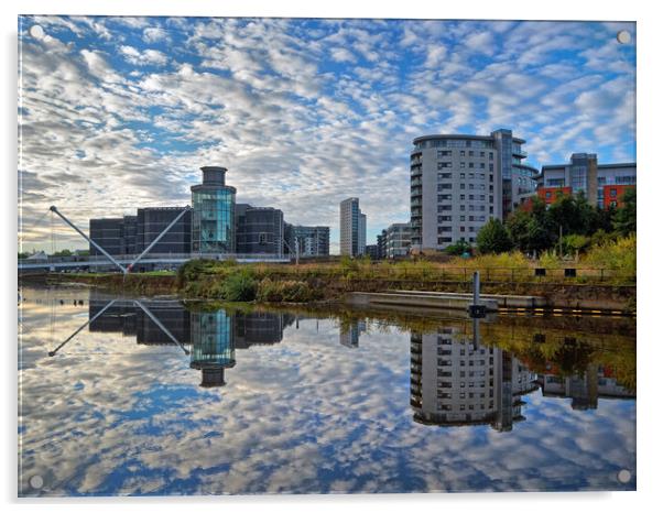 Leeds Dock Sunrise from Merchants Quay  Acrylic by Darren Galpin