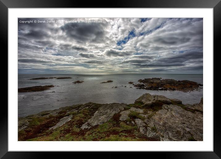 A Moody Day at  Trearddur Bay #2, Anglesey Framed Mounted Print by Derek Daniel