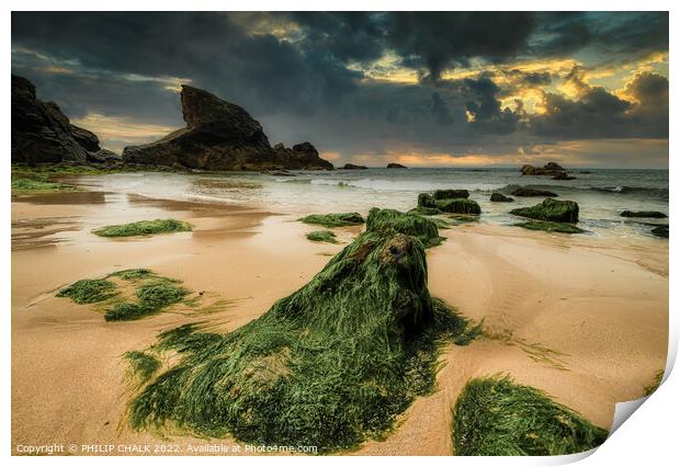 Cornish beach sunset 792 Print by PHILIP CHALK