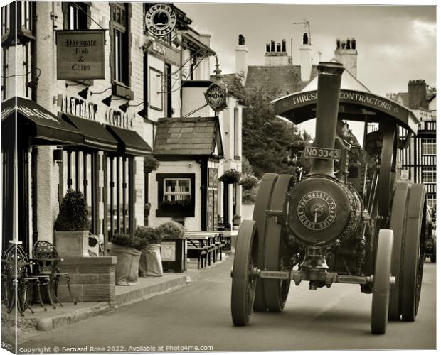 Steam Traction Engine in Parkgate Canvas Print by Bernard Rose Photography