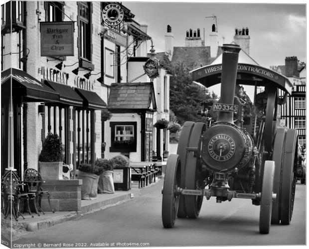 Steam Traction Engine in Parkgate Canvas Print by Bernard Rose Photography
