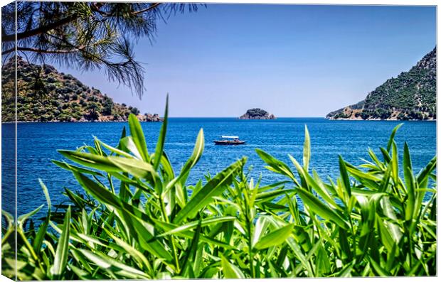 Mediterranean Meets Aegean Canvas Print by Valerie Paterson