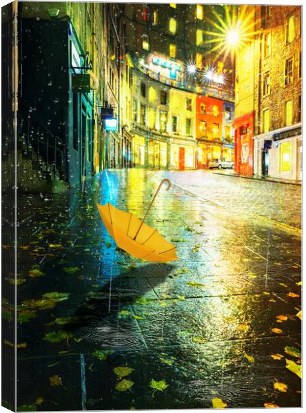 Autumn rain on West Bow Canvas Print by Anthony McGeever