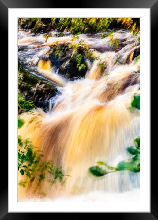Thunderous Beauty Falls of Feugh Framed Mounted Print by DAVID FRANCIS