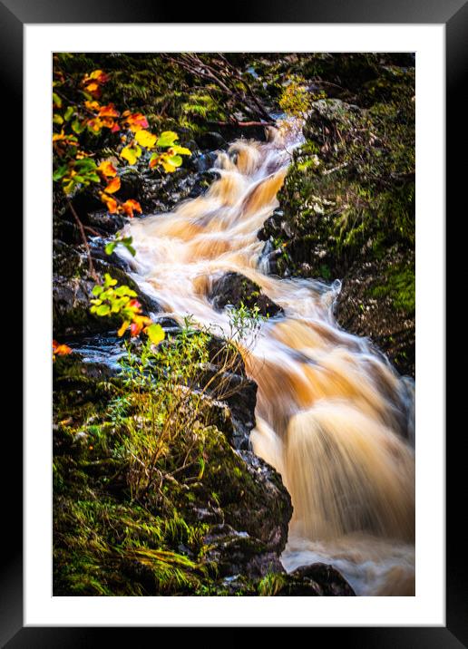 Thunderous Beauty of Scottish Falls Framed Mounted Print by DAVID FRANCIS