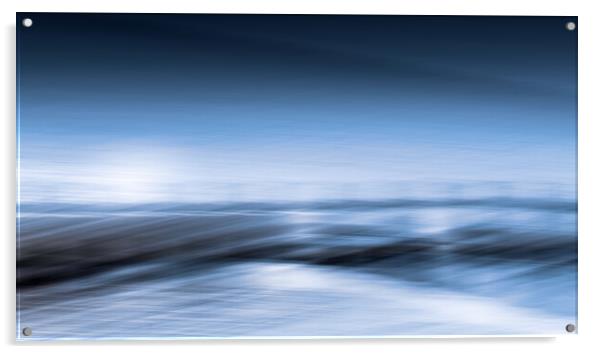 Serenity of Scotlands North Sea Acrylic by DAVID FRANCIS