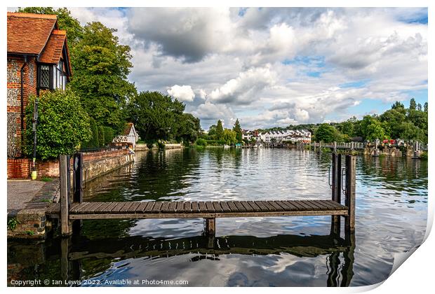 A Landing Stage at Marlow on Thames Print by Ian Lewis