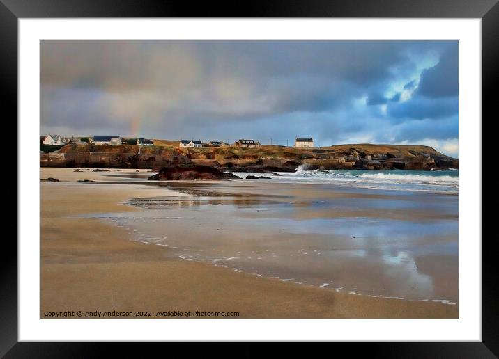Hebridean Beach Framed Mounted Print by Andy Anderson