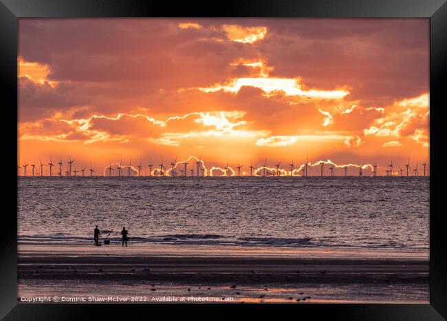 The Majestic Sunset Over Burbo Bank Windfarm Framed Print by Dominic Shaw-McIver