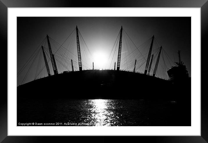 Millennium Dome Sunrise, O2 Framed Mounted Print by Dawn O'Connor