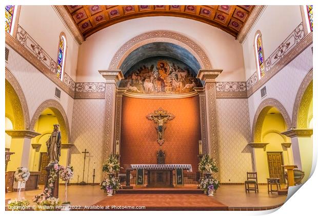 St. Augustine Cathedral Catholic Church Tucson Arizona Print by William Perry