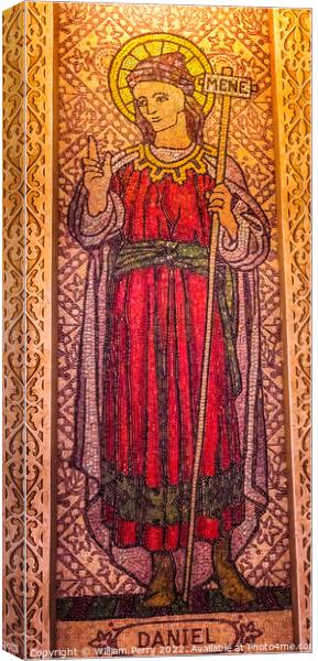 Daniel Mosaic St Augustine Cathedral Catholic Tucson Arizona Canvas Print by William Perry