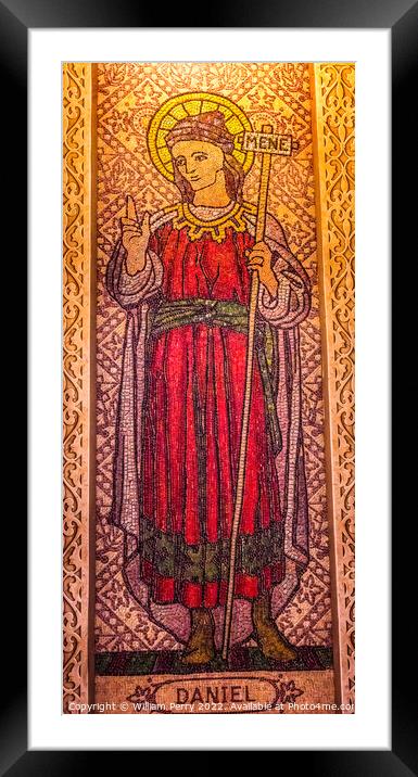 Daniel Mosaic St Augustine Cathedral Catholic Tucson Arizona Framed Mounted Print by William Perry