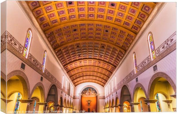 St. Augustine Cathedral Catholic Church Tuscon Arizona Canvas Print by William Perry