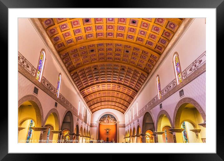 St. Augustine Cathedral Catholic Church Tuscon Arizona Framed Mounted Print by William Perry